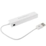 1 Port USB Network With 3 Port USB Hub To Female RJ45 Ethernet Lan Adapter Card(White) - Image 3