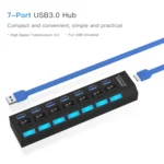 7 Ports USB 3.0 HUB, Super Speed 5Gbps, Plug and Play, Support 1TB - Image 2