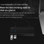 Orico H7928-U2-V1 Desktop 7 Ports USB 2.0 HUB with Power Adapter(Black) - Image 12