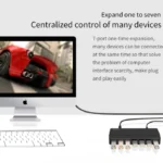 Orico H7928-U2-V1 Desktop 7 Ports USB 2.0 HUB with Power Adapter(Black) - Image 5