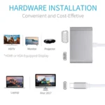 2 in 1 VGA & HDMI Female to USB-C / Type-C Male Hub Splitter Adapter - Image 7