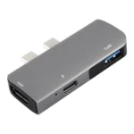 Double USB-C / Type-C to PD Port + USB 3.0 + HDMI Multifunctional Extension HUB Adapter - Image 2