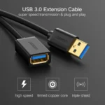 Ugreen 50cm USB 3.0 Male to Female Data Sync Super Speed Transmission Extension Cord Cable - Image 2