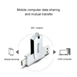 Kinzdi 128GB USB 3.0 + Type-C 3.0 Interface Metal Twister Flash Disk V11 - Image 4