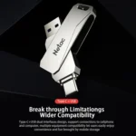 Netac U782C 128GB USB-C / Type-C + USB 3.0 360 Degrees Rotation Zinc Alloy Flash Drive OTG U Disk - Image 5