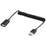 USB Male to USB Female Laptop Spring Charging Cable - Image 2