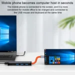 ROCK RT16 5 In 1 Type-C / USB-C to HDMI + 4 USB 3.0 Multi-function Docking Station HUB Converter Expansion Dock - Image 6