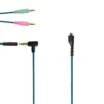 ZS0158 Elbow Plug + Adapter Cable Gaming Headset Audio Cable for SteelSeries Arctis 3 / 5 / 7