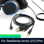ZS0224 3-Prong Headphone Audio Cable for SteelSeries Arctis 3 / 5 / 7 / Pro - Image 7
