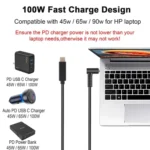 USB-C / Type-C to 3.0 x 1.0mm Laptop Power Charging Cable, Cable Length: about 1.5m - Image 5