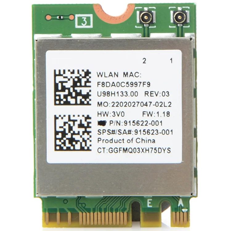 SP5210_1.webp RTL8822BE Dual Band AC 433M Network Adapter Card Bluetooth 4.0 Wireless Network Adapter Card for Dell / ASUS / Toshiba / Sony / Acer - Image 2