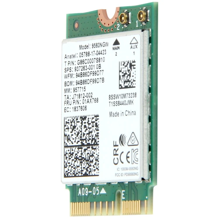 SP5216_2.webp 9560NGW Dual Band 1.73Gbps Wireless for Intel 9560ac NGFF Key E Wifi Card 8020.11ac Bluetooth 5.0 Laptop for Windows 10 - Image 3