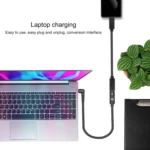DP 6.0 x 0.6mm to Type-C Female Power Adapter Charger Cable - Image 5