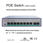 ESCAM POE 8+2 10-Port Fast Ethernet Switch 8-Port POE 10/100M 120W Network Switch, Transmission Distance: 150m - Image 7