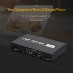 2x4 USB Switch 2 Port PCs Sharing 4 Devices for Printer Keyboard Mouse Monitor - Image 2