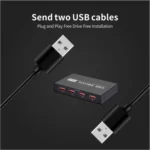 2x4 USB Switch 2 Port PCs Sharing 4 Devices for Printer Keyboard Mouse Monitor - Image 5
