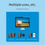 2x4 USB Switch 2 Port PCs Sharing 4 Devices for Printer Keyboard Mouse Monitor - Image 7