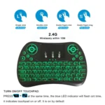 I8 Max 2.4GHz Mini Wireless Keyboard with Touchpad Rechargeable Fly Air Mouse Smart Game 7-color Backlit - Image 7