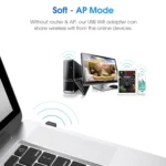 EDUP EP-AC1651 USB WIFI Adapter 650Mbps Dual Band 5G/2.4GHz External Wireless Network Card Wifi Dongle Receiver for Laptop Windows MacOS - Image 6