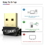 EDUP EP-AC1651 USB WIFI Adapter 650Mbps Dual Band 5G/2.4GHz External Wireless Network Card Wifi Dongle Receiver for Laptop Windows MacOS - Image 9