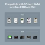 ORICO 6139C3-G2 3.5 inch Transparent USB3.1 Gen2 Type-C Hard Drive Dock - Image 14