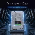 ORICO 6139C3-G2 3.5 inch Transparent USB3.1 Gen2 Type-C Hard Drive Dock - Image 5