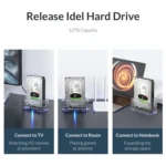 ORICO 6139C3-G2 3.5 inch Transparent USB3.1 Gen2 Type-C Hard Drive Dock - Image 9