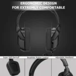 ONIKUMA K20 PS4 Headset Stereo Gaming Headset with Microphone/LED Light for XBox One/Laptop Tablet - Image 6