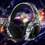 ONIKUMA K20 PS4 Surround Sound Bass PC Gamer Headphone with Microphone, RGB Light - Image 3