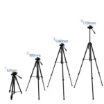 L-3600 Live Tripod with Three-Dimensional Damping Gimbal  Detachable Quick Release Plate  Height Adjustment 62-170cm for SLR Camera  Live Light  Projector ( Black) - Image 7