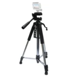 L-1200 Camera Tripod Live Broadcast Bracket For Mobile Phones, Cameras, Projectors 55-148CM Universal Adjustable Tripod (Silver) - Image 3