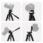 L-1200 Camera Tripod Live Broadcast Bracket For Mobile Phones, Cameras, Projectors 55-148CM Universal Adjustable Tripod (Silver) - Image 5