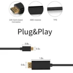 4K 60Hz Type-C to DP DisplayPort Connecting DP Adapter Cable, Cable Length: 1.8m - Image 8