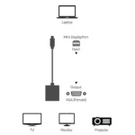 Mini DP to VGA Adapter Cable, Supports 1080P - Image 4