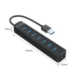 ORICO TWU3-7A-BK 7-Port USB 3.0 HUB - Image 3