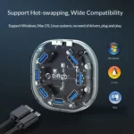 ORICO H7U-U3 7 Port USB3.0 Transparent HUB - Image 12