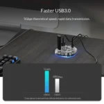 ORICO H7U-U3 7 Port USB3.0 Transparent HUB - Image 10