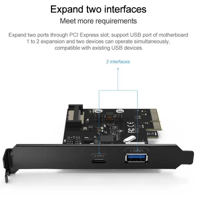 SYA0013144_4.webp ORICO PA31-AC 2 Port USB3.1 PCI-E Adapter - Image 5