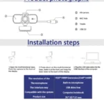 C5 4 Million Pixel Auto Focus 2K Full HD Webcam 360 Rotation USB Driver-free Live Broadcast WebCamera with Mic - Image 8