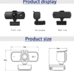 C5 4 Million Pixel Auto Focus 2K Full HD Webcam 360 Rotation USB Driver-free Live Broadcast WebCamera with Mic - Image 9