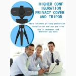 B1 4 Million Pixels 2K Resolution HD 1080P 360 Degrees Rotation Webcam with Mic & Tripod - Image 9