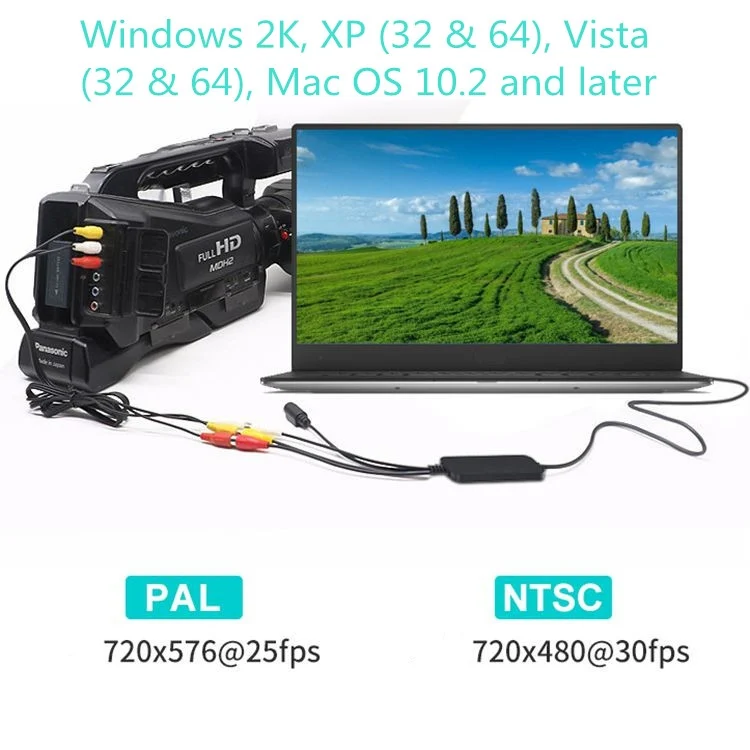 SYA0014040_6.webp USB to RCA Cable 60+ Supports Vista 64 / Win 7 / Win 8 / Win 10 / Mac OS - Image 7