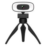 C10 2K HD Without Distortion 360 Degrees Rotate Three-speed Fill Light USB Free Drive Webcams, Built-in Clear Sound Microphone