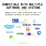 C10 2K HD Without Distortion 360 Degrees Rotate Three-speed Fill Light USB Free Drive Webcams, Built-in Clear Sound Microphone - Image 11