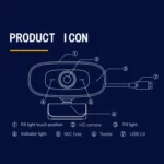 C10 2K HD Without Distortion 360 Degrees Rotate Three-speed Fill Light USB Free Drive Webcams, Built-in Clear Sound Microphone - Image 13