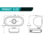 C11 2K Picture Quality HD Without Distortion 360 Degrees Rotate Built-in Microphone Sound Clear Webcams with Tripod - Image 12