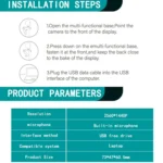 C11 2K Picture Quality HD Without Distortion 360 Degrees Rotate Built-in Microphone Sound Clear Webcams with Tripod - Image 13