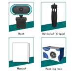 C11 2K Picture Quality HD Without Distortion 360 Degrees Rotate Built-in Microphone Sound Clear Webcams with Tripod - Image 14