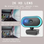 C11 2K Picture Quality HD Without Distortion 360 Degrees Rotate Built-in Microphone Sound Clear Webcams with Tripod - Image 4