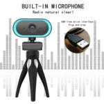 C11 2K Picture Quality HD Without Distortion 360 Degrees Rotate Built-in Microphone Sound Clear Webcams with Tripod - Image 6